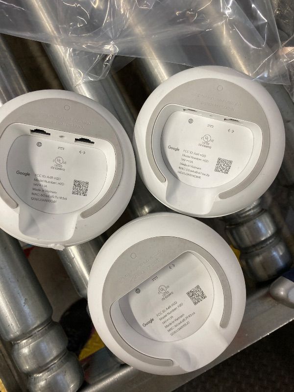 Photo 1 of **MISSING PARTS/NO BOX***PACK OF 3 GOOGLE H2D NEST WIFI ROUTERS