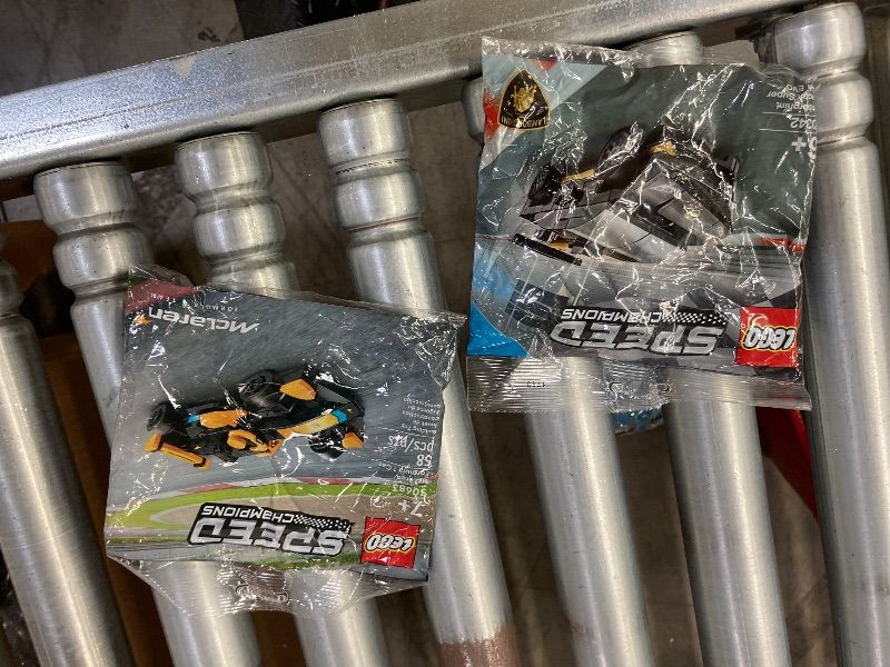 Photo 1 of **3 ITEMS/ALL SEALED***LEGO(R) CITY F1(R) Driver with McLaren Race Building Kit WITH LEGO Speed Champions McLaren Formula 1 Car 30683 AND LEGO Speed Champions Lamborghini Huracán Super Trofeo EVO 30342
