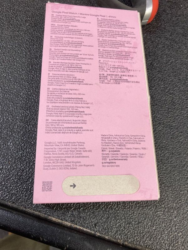 Photo 1 of ***FACTORY SEALED**Google Pixel Watch Gradient Stretch Band - Compatible with Gen 1, 2, 3, and 4 41mm Watches - Peony/Iris - Large***FACTORY SEALED**