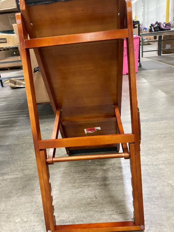 Photo 1 of **NO BOX***PATHOSIO PETS Adjustable Dog Ramp for Bed - 39" Long Foldable Wooden Ramp for Dogs to Get on Bed, Couch, or Car with 13.4" Wide Walking Space (Walnut Wood with Gray Carpet, Medium)