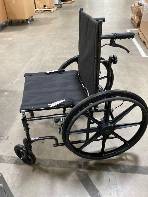 Photo 1 of **MISSING PARTS/NO SIDE RAILS/NO BOX***Medline Reclining Wheelchair, Desk-Length Arms and Elevating Leg Rests, 20" x 18" Seat (W x D)