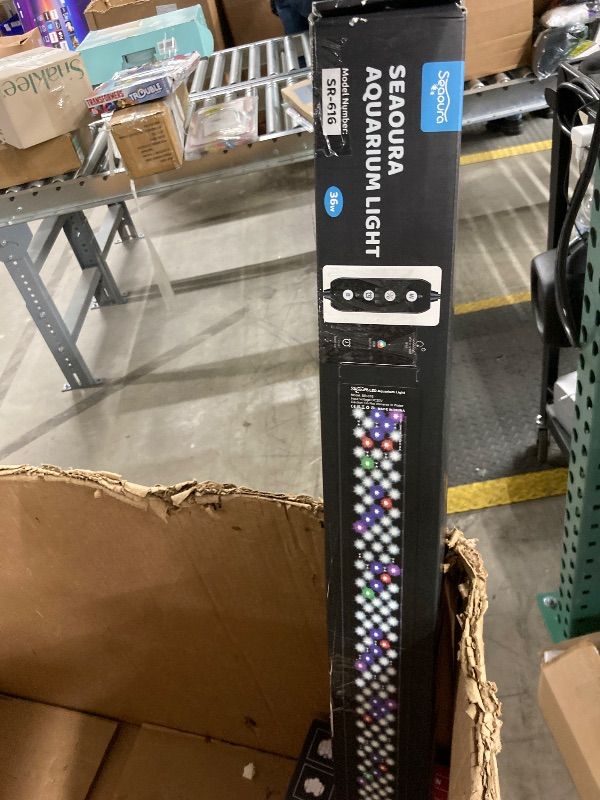 Photo 1 of **PARTS ONLY***SEAOURA Led Aquarium Light for Plants-Full Spectrum Fish Tank Light with Timer Auto On/Off, 48-54 Inch, Adjustable Brightness, White Blue Red Green Pink LEDs with Extendable Brackets for Freshwater