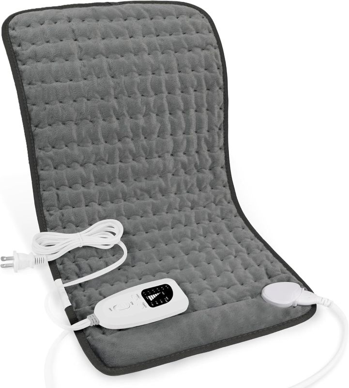 Photo 1 of **NO BOX***Heating Pad,Electric Heating Pads for Back,Neck,Moist Heating Pad for Abdomen Shoulder Knee Legs,Dry/Moist Heat&Auto Shut Off,Mother's Day Birthday for Men and Women,Dark Gray,24x12 Inch