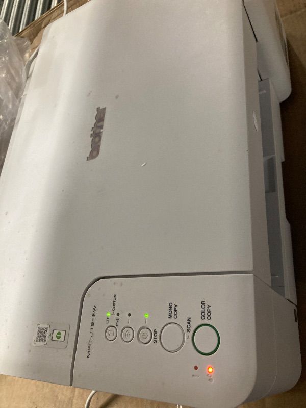 Photo 1 of **NOT IN ORIGINAL BOX/INK SPOTS/MISSING PARTS***Brother MFC-J1215W INKvestment -Tank Wireless Multi-Function Color Inkjet Printer