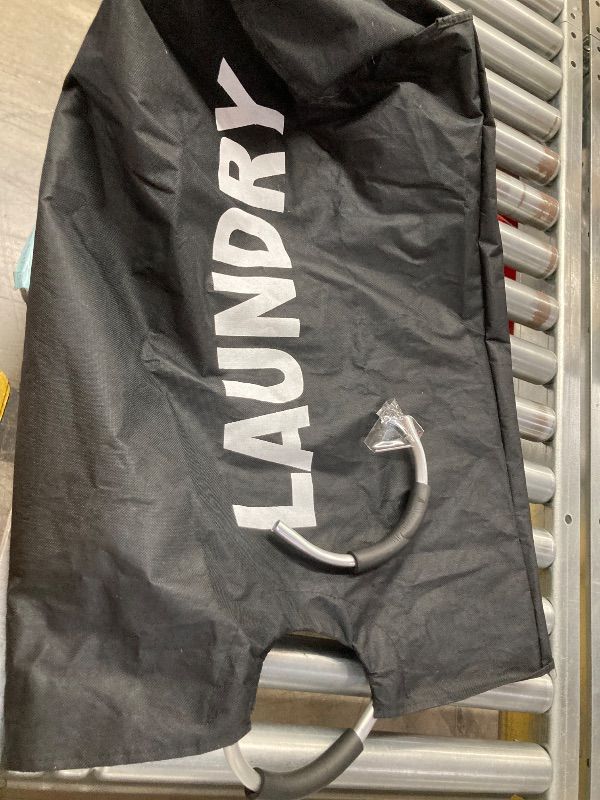 View 2 of ***HANDLE BROKE OFF***DOKEHOM 160L XX-Large Laundry Basket (7 Colors), Collapsible Laundry Bag, Foldable Laundry Hamper, Folding Washing Bin (Black, XXL)***HANDLE BROKE OFF***