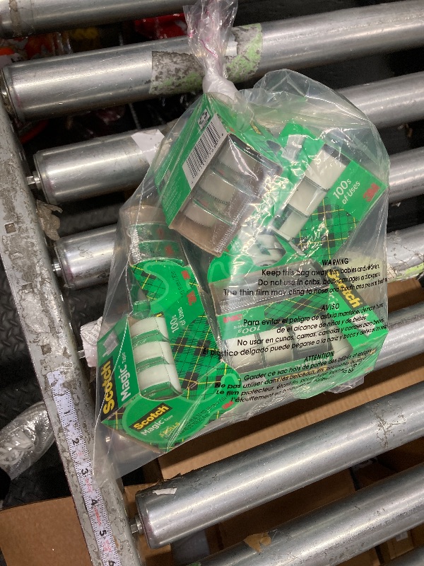 Photo 1 of 'Pack 7'Scotch Magic Tape, 3 Rolls (3/4 in x 300 in), Invisible Matte Finish, Writable, Photo-Safe, Resists Splitting and Tearing – Ideal for Home, Office and School