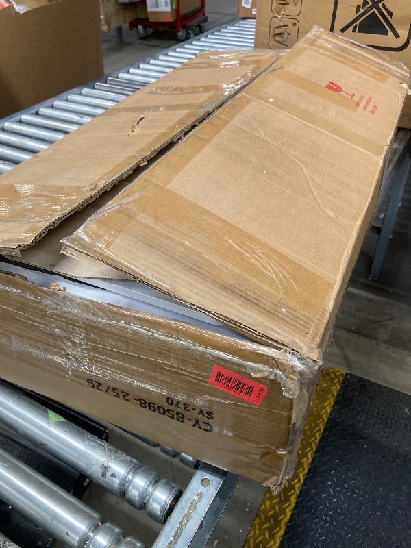 Photo 1 of Trygoal 3 in 1 Compact Vanity, Small Dresser Desk with Flip-Top Mirror & Hidden Stool, Farmhouse Vanity Desk with USB Charging Station & 3-Color Lighting, Nightstand with Visible Glass Desktop, White