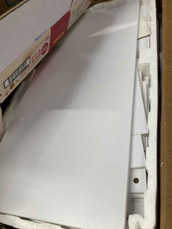 Photo 1 of Trygoal 3 in 1 Compact Vanity, Small Dresser Desk with Flip-Top Mirror & Hidden Stool, Farmhouse Vanity Desk with USB Charging Station & 3-Color Lighting, Nightstand with Visible Glass Desktop, White