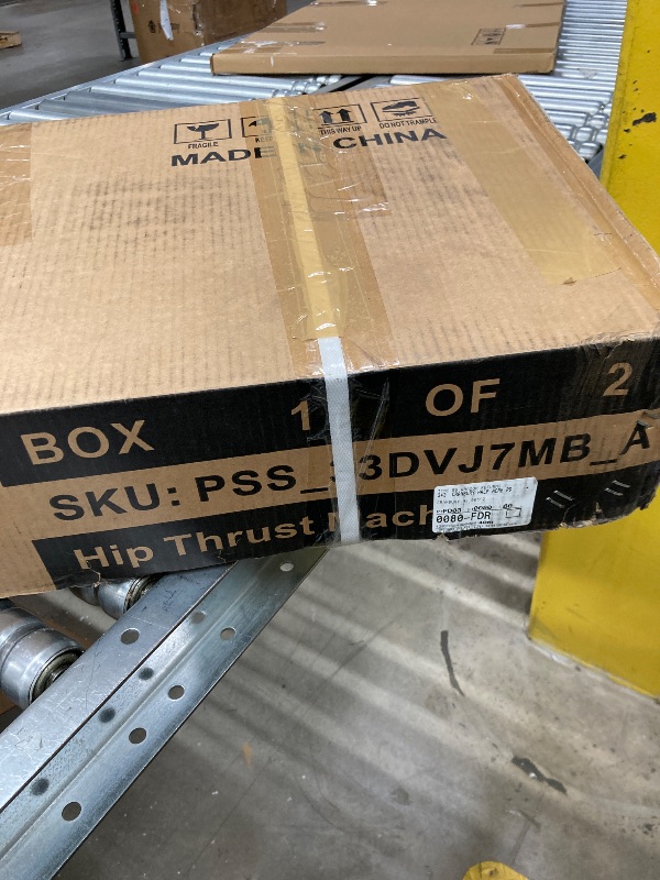 Photo 1 of ***(BOX 1 OF 2, MISSING 2 OF 2 - SELLING INCOMPLETE AS PARTS ONLY)*** 
Hip Thrust Machine – 900LBS Capacity Glute Bridge Machine, Plate-Loaded Butt Workout Equipment with Adjustable Footboard, Heavy Duty Glute Builder for Home Gym Strength Training