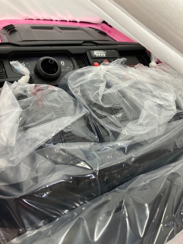 Photo 1 of 24V 2 Seater Ride on Cars, Licensed Ford Bronco Raptor Powered Ride on Toys Truck with Remote Control, 4 Wheels Spring Suspension, Bluetooth, LED Light, Electric Cars for Kids Ages 3-8 Gifts, Pink
