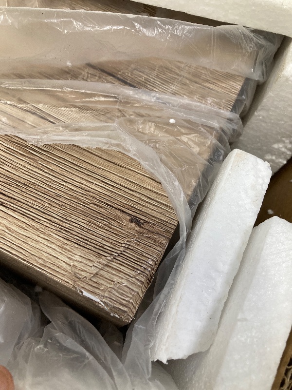 Photo 1 of ***SEE PIC DAMAGE ON ONE CORNER** GIA Home Furniture Series Modern Coffee Table with Features a Stylish Design? MDF and Non-Slip mat Assembly?1 Pack,Stylish Wood Color