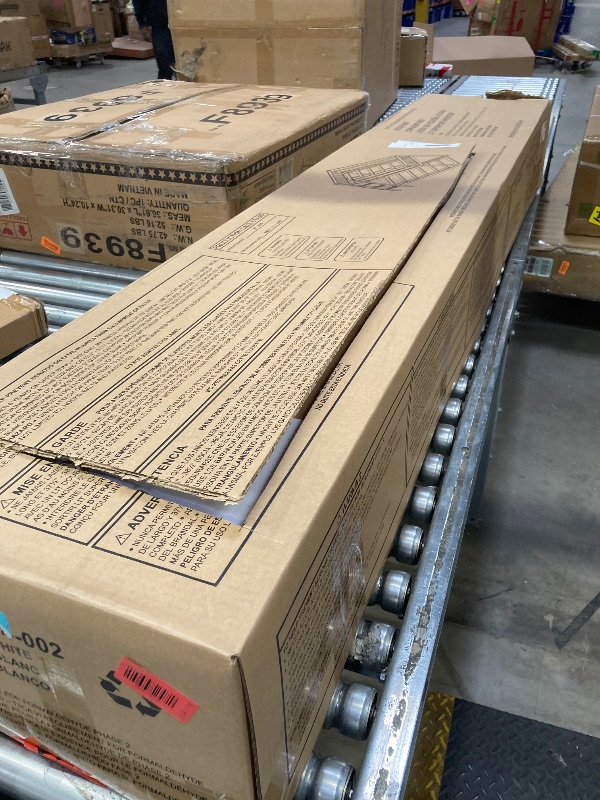 Photo 1 of **BOX 2 OF 2/INCOMPLETE SET/MISSING SOME HARDWARE***Max & Lily Fundamental Twin Low Bunk Bed, Kids Solid Wood Modern Bed Frame with Strong Wooden Slats, Non-Toxic Finishes, High Weight Capacity, White