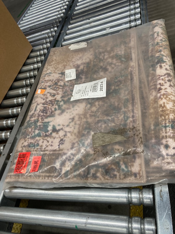 Photo 2 of SUPERIOR Indoor Non-Slip Area Rug or Runner, Machine Washable Rugs, Living Room, Bedroom, Kitchen, Dining, Office, Entryway, Hallway, Oriental Floor Decor, Aldrich Collection - 5ft x 8ft , Ivory