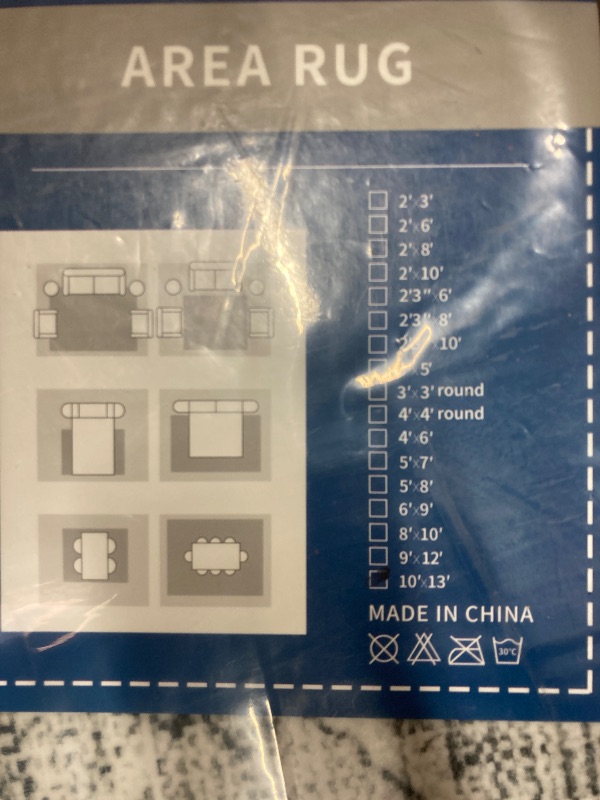 Photo 1 of 10 X 13 Grey Patterned Area Rug