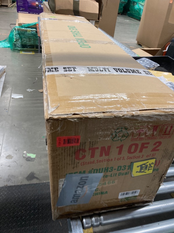 Photo 1 of ***BOX 1 OF 2, MISSING BOX#2 -SELLING AS IS PARTS ONLY*** National Tree Company 12 ft Pre-Lit Dunhill Fir Artificial Christmas Tree, 1,200 LED Lights, 7,794 Tips, Power Connect, Foot Pedal, 10 Light Functions, Includes Stand, Green