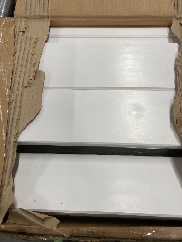 Photo 1 of ***BOX 2 OF 2/INCOMPLETE SET***Max & Lily Fundamental Twin Low Bunk Bed, Kids Solid Wood Modern Bed Frame with Strong Wooden Slats, Non-Toxic Finishes, High Weight Capacity, White