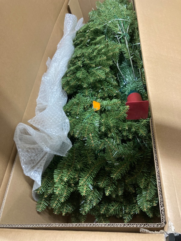 Photo 1 of **2 BOX SET/COMPLETE***National Tree Company 12 ft Pre-Lit Dunhill Fir Artificial Christmas Tree, 1,200 LED Lights, 7,794 Tips, PowerConnect, Foot Pedal, 10 Light Functions, Includes Stand, Green