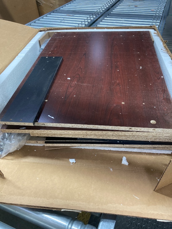 Photo 1 of **The photo model is only to the reference, the correct color is brown and black, please see the second photo ***Bush Furniture 60-inch L Shaped Desk with Storage, Spacious Corner Computer Table for Home Office, Somerset Collection, Maple Cross, the colou