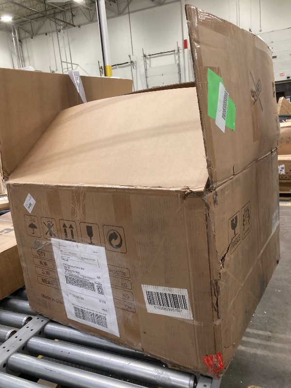 Photo 1 of Ktaxon Swivel Accent Chair, 360-Degree Rotation Reading Chair, Corduroy Fabric Sofa with Armrest Pockets, Solid Metal Base, Perfect for Living Room Bedroom Khaki