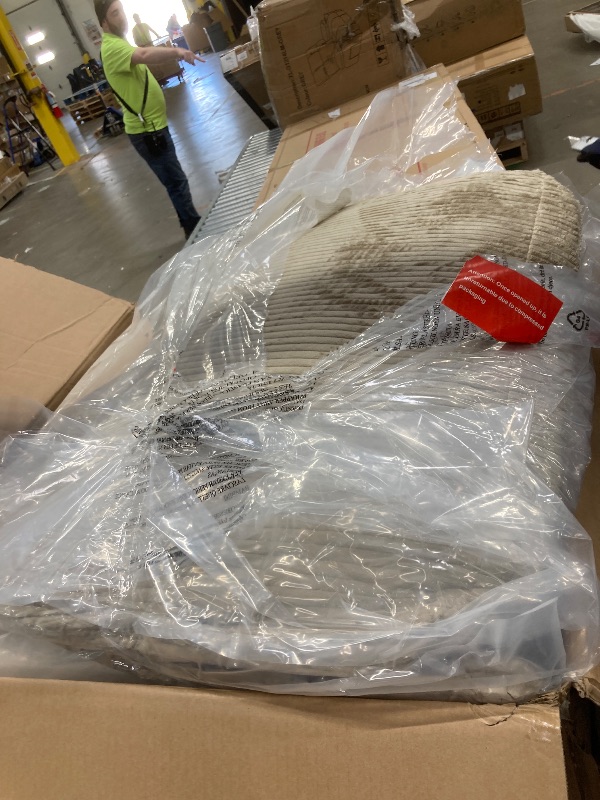 Photo 1 of Ktaxon Swivel Accent Chair, 360-Degree Rotation Reading Chair, Corduroy Fabric Sofa with Armrest Pockets, Solid Metal Base, Perfect for Living Room Bedroom Khaki