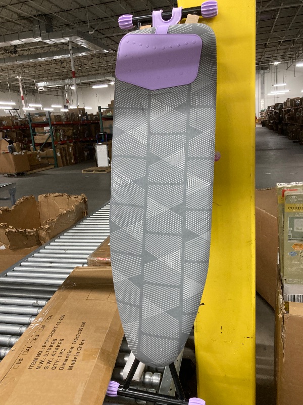 Photo 1 of ***(DAMAGE -SELLING AS IS)*** KK KINGRACK Ironing Board, Iron Board Full Size with Hanger & Rotating Nonslip Feet, 7 Level Height Adjustable, 43x13 in, Yellow