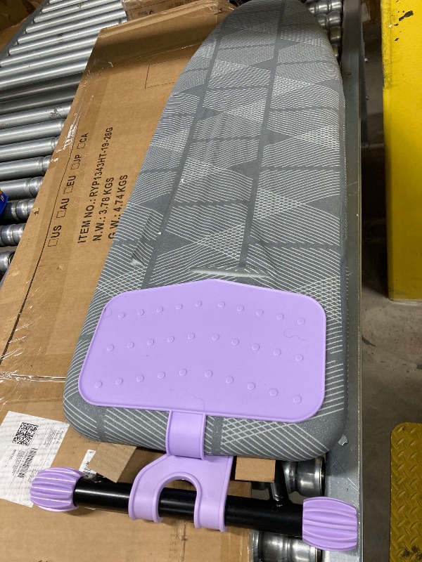 Photo 1 of ***(DAMAGE -SELLING AS IS)*** KK KINGRACK Ironing Board, Iron Board Full Size with Hanger & Rotating Nonslip Feet, 7 Level Height Adjustable, 43x13 in, Yellow
