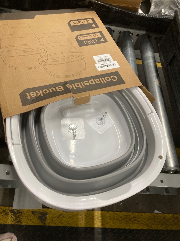 Photo 1 of 1 Pack Collapsible Buckets (2.6 Gallon/10L) - Foldable Rectangular Design with Handles, Space-Saving for RV, Camping, Car Wash, Fishing & Cleaning - Durable, Portable & Multi-Purpose