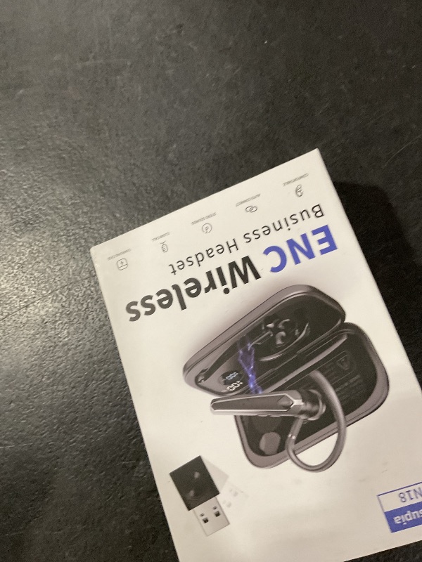 Photo 1 of Eigsupia Bluetooth Headset V5.4, Wireless Bluetooth Earpiece with USB Dongle and Charging Case, Hands Free Noise Canceling Headphones with Dual-Mic for Computer Cell Phones Trucker Home Office Work