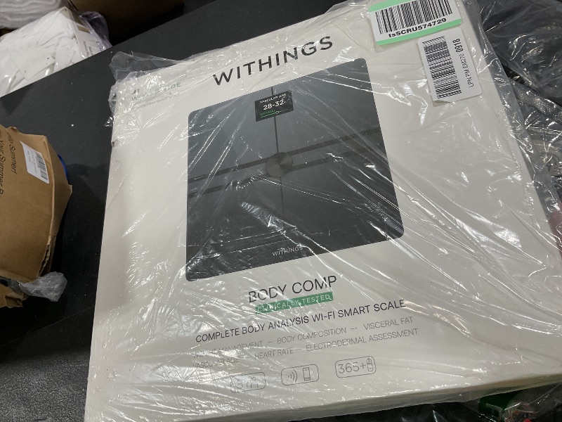 Photo 1 of WITHINGS Body Comp - Scale for Body Weight and Complete Body Analysis, Wi-Fi & Bluetooth, Baby Digital Scale, Accurate Visceral Fat, Heart Health, Scales Compatible with Apple, FSA/HSA