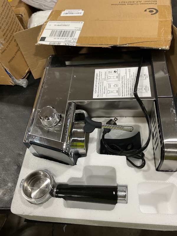 Photo 1 of AMZCHEF Espresso Machines with LED Touch screen, Espresso Coffee machine Equip 20Bar Pressure System, Cappuccino Machine, Compact Latte Machine for Home Gifts,Silver