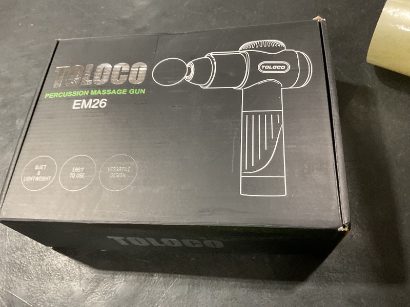 Photo 1 of TOLOCO Massage Gun, Deep Tissue Back Massage for Athletes for Pain Relief, Percussion Massager with 10 Massages Heads & Silent Brushless Motor, Gifts for Fathers Day, Black