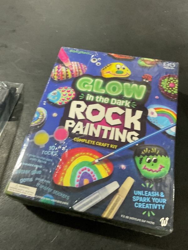 Photo 1 of Dan&Darci Kids Rock Painting Kit - Glow in The Dark - Arts & Crafts Gifts for Boys and Girls Ages 6-12 - Craft Activities Kits - Creative Art Toys for 6, 7, 8, 9, 10, 11 & 12 Year Old Kid