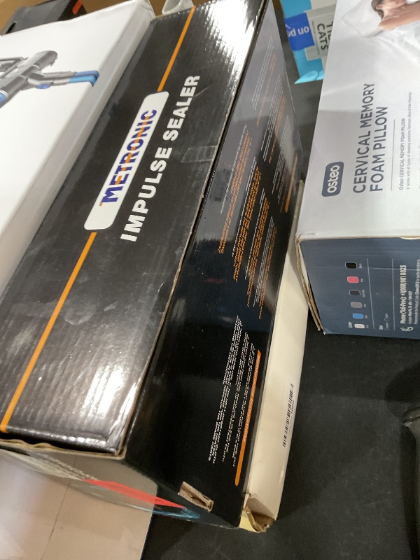 Photo 1 of METRONIC 8 inch Bag Sealer, Black Impulse Heat Sealer for Plastic Bags, Poly Bag Sealing Machine with Repair Kit. Clean, Crisp and Fast Sealing Machine
