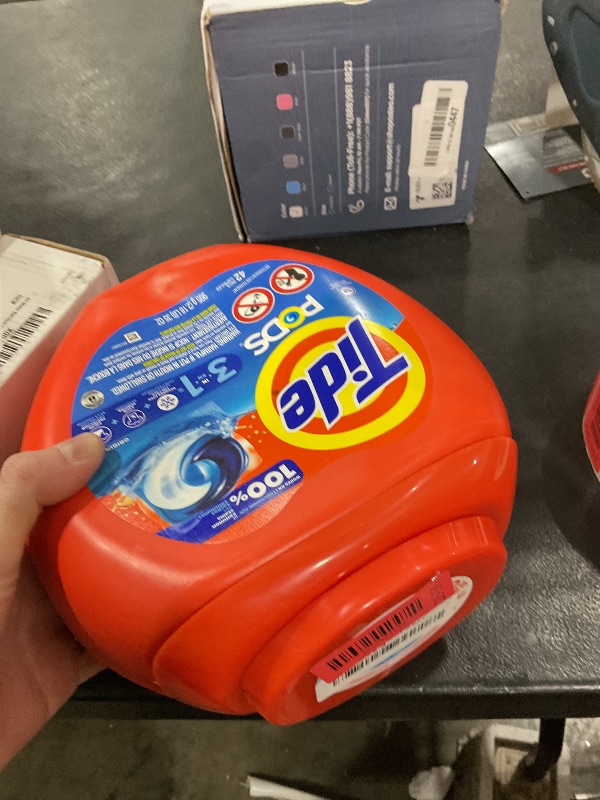 Photo 1 of Tide PODS Laundry Detergent Pacs, 3-in-1 Stain Remover, Odor Fighter, Color Protector, 42 Count, HE compatible, Original Scent (Packaging May Vary)