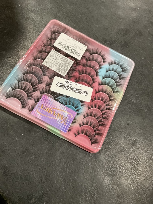 Photo 1 of 20 Pairs False Eyelashes Natural Fluffy Cat Eye Fake Eye Lashes 4 Styles Mixed Thick Wispy 5D Faux Mink Eyelashes Multipack