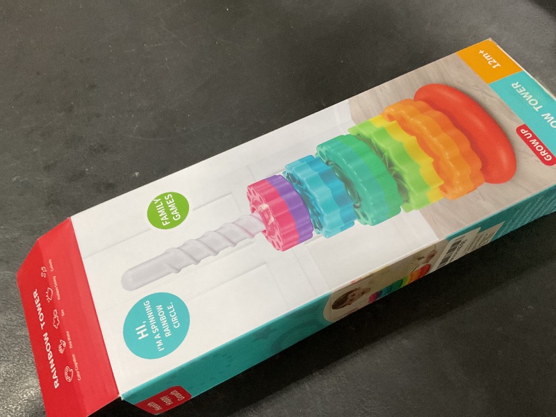 Photo 1 of JUXUE Baby Spinning Stacking Toys for Toddlers 1-3, Rainbow Ring Stacker Montessori Toys for Babies 6-12 Months, 1 2 3 One Year Old Girl Boy Christmas Birthday Gifts, Autism Sensory Learning Toy