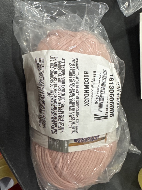 Photo 1 of Bernat Maker Soft Peach Yarn - 2 Pack of 250g/8.8oz - 72% Cotton 28% Nylon - #5 Bulky - 290m/317Yards - for Knitting, Crochet and Amigurumi