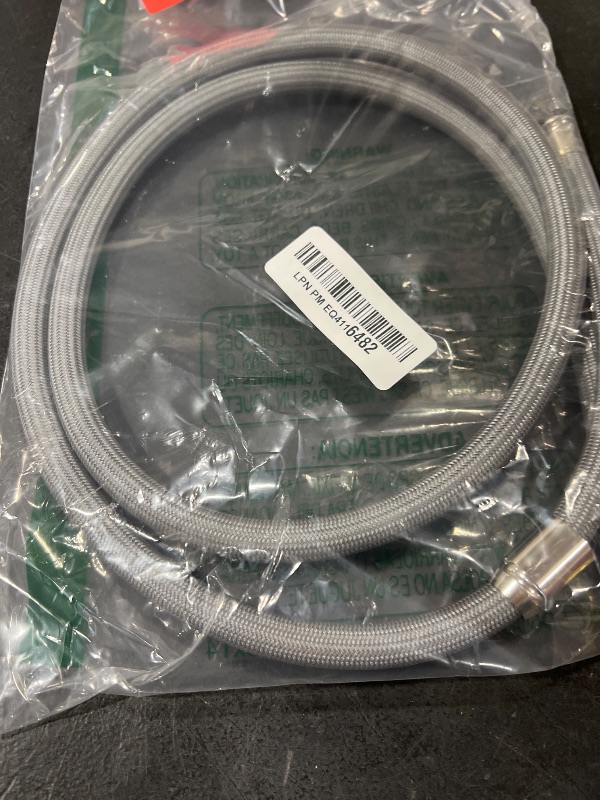 Photo 1 of M922367-007220A Kitchen Faucet Hose Replacement for American Standard , Pull down Pull Out Faucet Sink Hose Sprayer Faucet Part, Brass Adapter, 59in,150cm, Gray