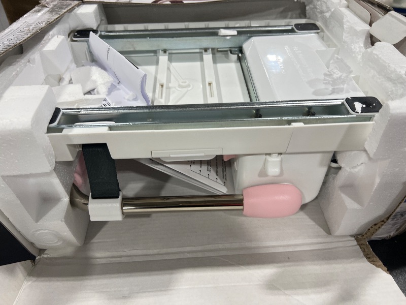 Photo 1 of We R Memory Keepers, Cinch Book Binding Machine 2, Pink/White, Easy to Use Design with Slide Ruler, Compatible with Wire or Spiral Coils, Make Professional Books, Notebooks, Calendars and More