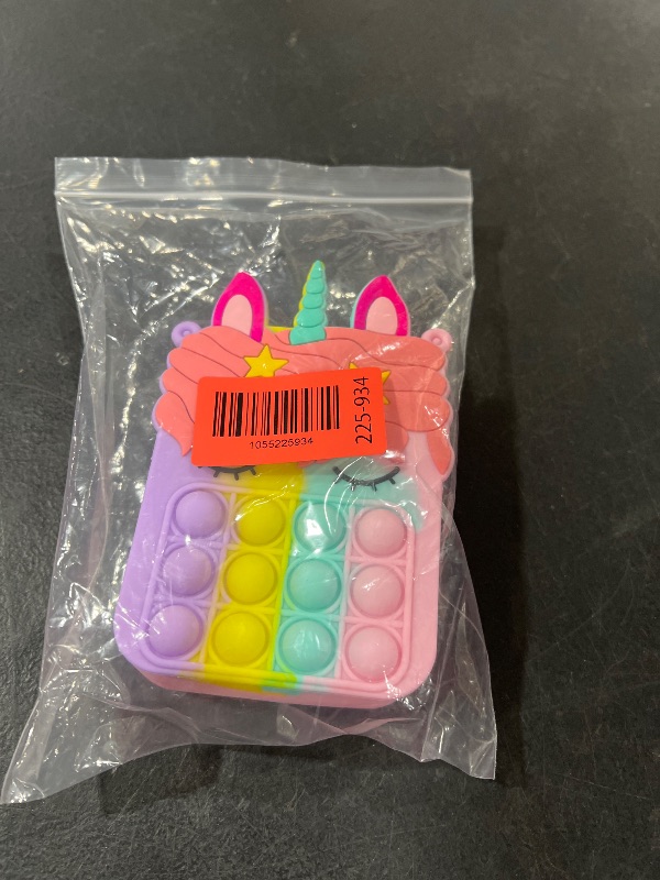 Photo 1 of Civan Small Pop Purse,Unicorn Pop Purse for Girl Boy and Women Pop Bag with Unicorn Pop Toy,Shoulder Bag Fidget Toys Pop Fidget Backpack Toy for ADHD Anxiety School Backpack Silicone Bag Pop for Girls