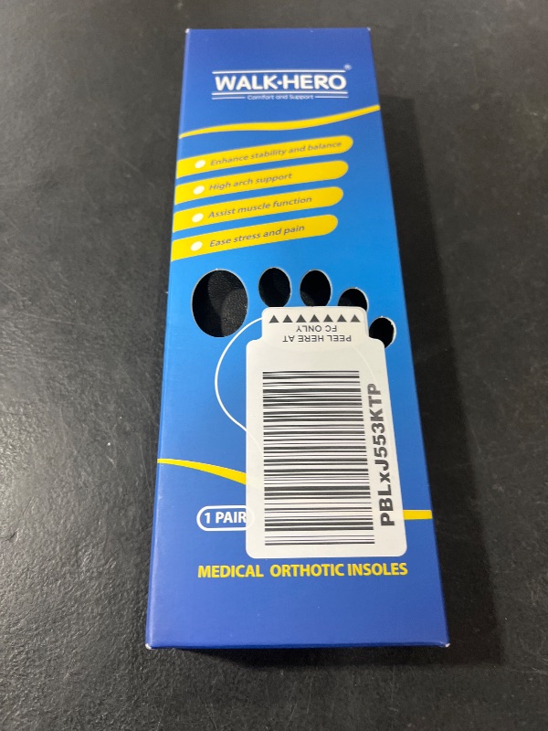 Photo 1 of Inserts Relieve Plantar Fasciitis - Flat Feet Insoles Arch Supports, Orthotic Insoles for Foot Pain Arch Pain Reduce Muscle Fatigue Absorb Shock (Mens 6-6 1/2 | Womens 8-8 1/2)