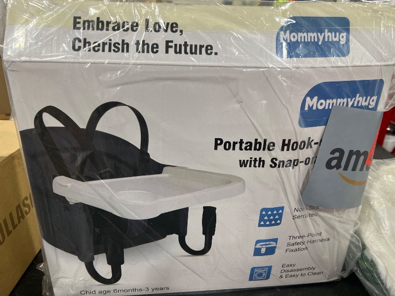 Photo 1 of Portable Hook On High Chair with Tray for Babies & Toddlers, 6-36 Months, Collapsible Design, Fits Tables 0.8" to 3.5" Thick, Easy to Clean, with Travel Bag