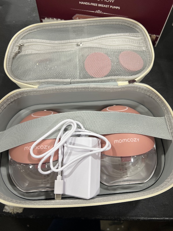 Photo 1 of Momcozy Breast Pump Hands Free Upgraded Mobile Flow | M9, App Discreet Control with Personalized Multi-Modes & 15 Levels, Wearable Breast Pump 24mm, 2 Pack Cozy Red