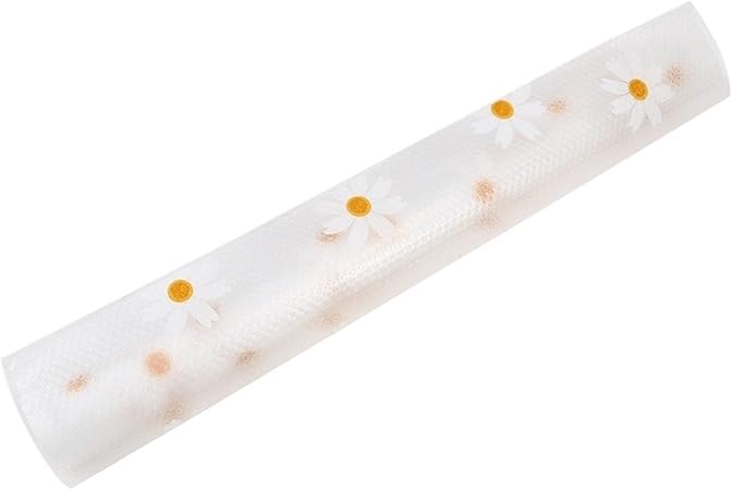 Photo 1 of Shelf Liners 1 Roll Daisy Shelf Liner for Kitchen Cabinets EVA Waterproof Fridge Pad Cupboard Mat Easy Placemats Non-Adhesive Drawer Liner for Protecting Cabinets, Drawers(50x200cm)