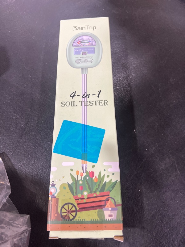 Photo 1 of Aenncci 4-in-1 Soil Test Kit, Soil Moisture Meter for Fertility, Light, Moisture, PH, Soil pH Meter, Soil Tester, Moisture Meter for House Plants, Garden, Lawn, Farm, Indoor & Outdoor Use(Mint Green)