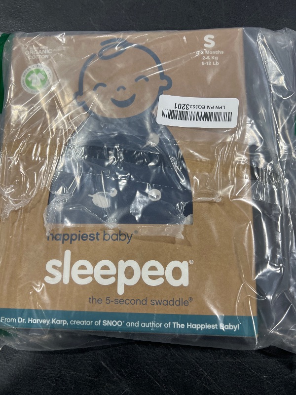 Photo 1 of Happiest Baby Sleepea 5-Second Swaddle - 100% Organic Cotton Baby Swaddle Blanket - Doctor Designed Promotes Healthy Hip Development (Midnight Planets, Small)