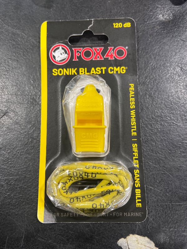 Photo 1 of  Fox 40 Sonik Blast CMG 3-Chamber Pealess Whistle + Lanyard Mix n Match