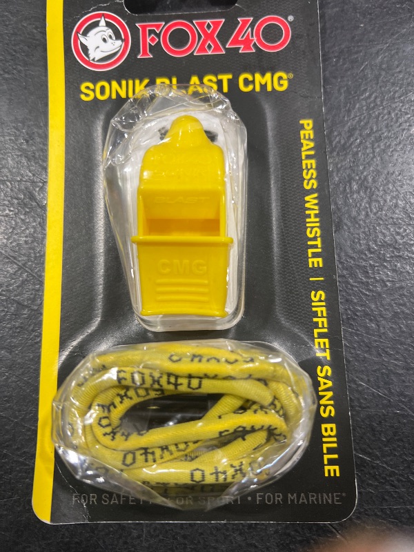 Photo 1 of  Fox 40 Sonik Blast CMG 3-Chamber Pealess Whistle + Lanyard Mix n Match