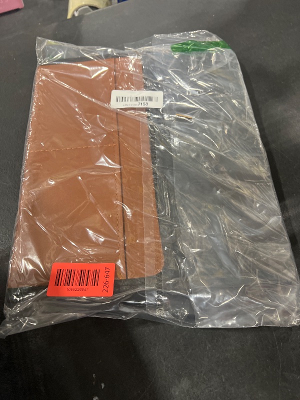 Photo 1 of [2025 UPDATED] Leather Car Seat Organizer, Foldable Storage Box for Front Seat, Back Seats & Floor – Removable Divider, Metal Handle, Adjustable Anti-Slip Strap for Kids & Adults (Black & Brown)