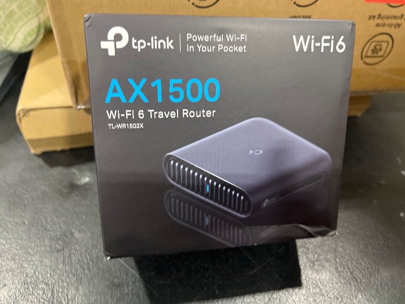 Photo 1 of TP-Link Ultra-Portable Wi-Fi 6 AX1500 Travel Router TL-WR1502X | Easy Public WiFi Sharing | Hotel/RV/Travel Approved | Phone WiFi Tether | USB C Powered | Multi-Mode | Tether App | Durable Design
